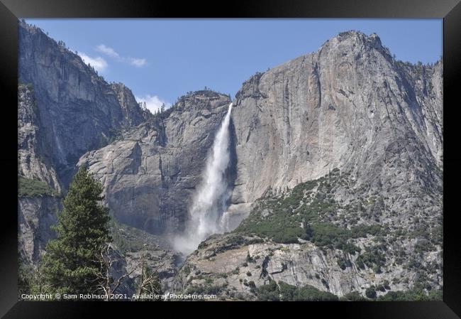 Upper Yosemite Falls  Framed Print by Sam Robinson