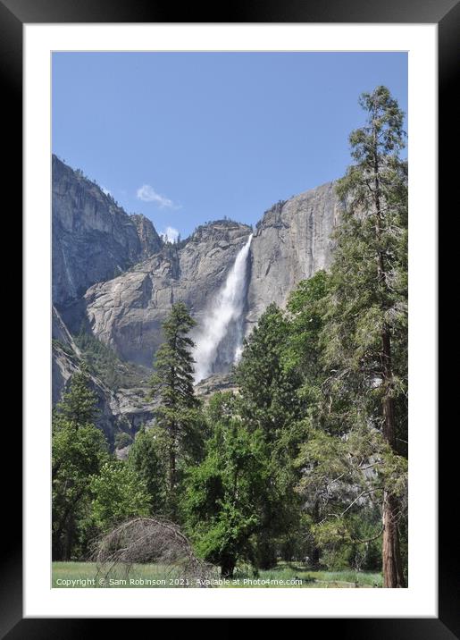 Upper Yosemite Falls Framed Mounted Print by Sam Robinson