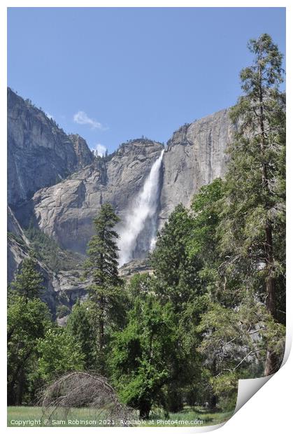 Upper Yosemite Falls Print by Sam Robinson