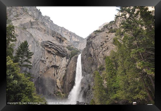 Lower Yosemite Falls Framed Print by Sam Robinson