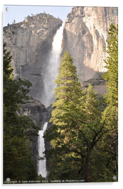 Yosemite Falls Upper and Lower Acrylic by Sam Robinson