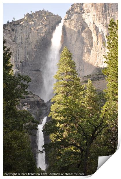 Yosemite Falls Upper and Lower Print by Sam Robinson