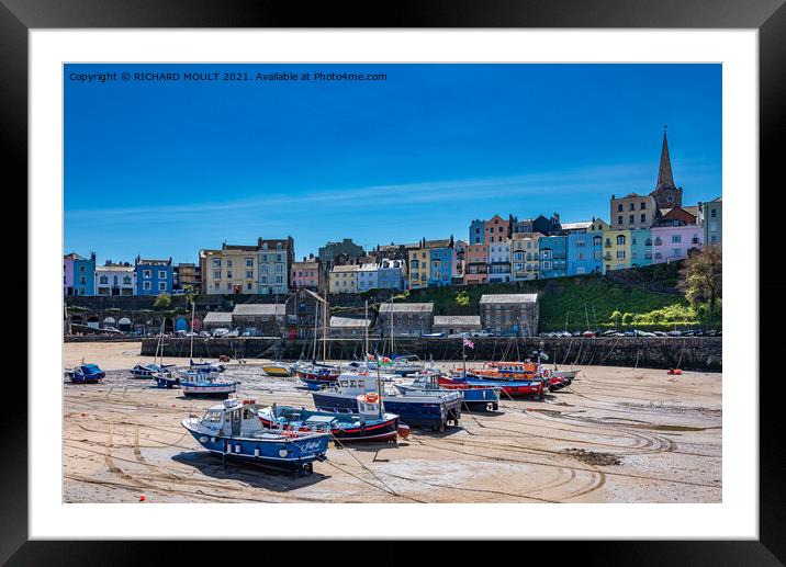 Tenby harbour  Framed Mounted Print by RICHARD MOULT