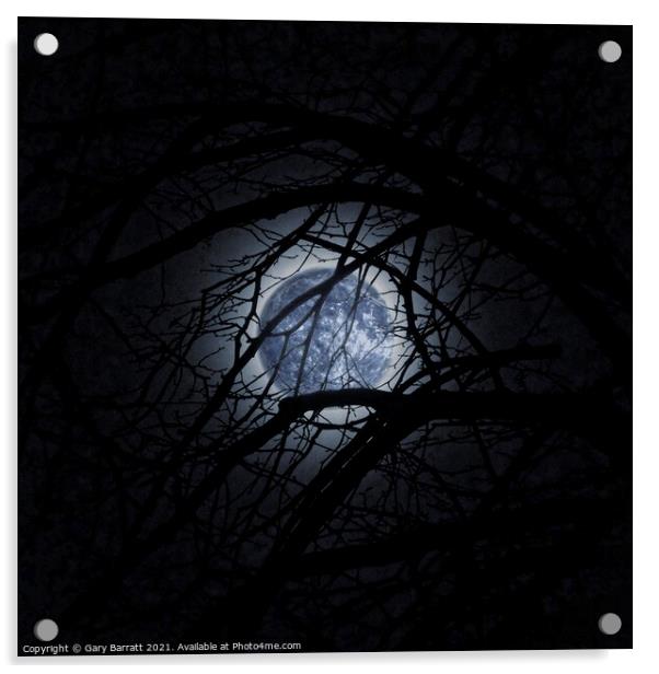 Blue Moonglow. Acrylic by Gary Barratt