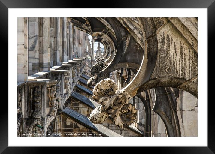 Decoration of the Duomo Cathedral Framed Mounted Print by Maria Vonotna