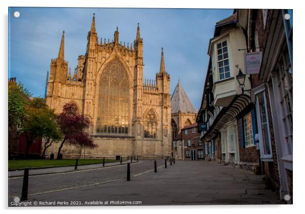 sunlight Reflections in the York Minster Acrylic by Richard Perks