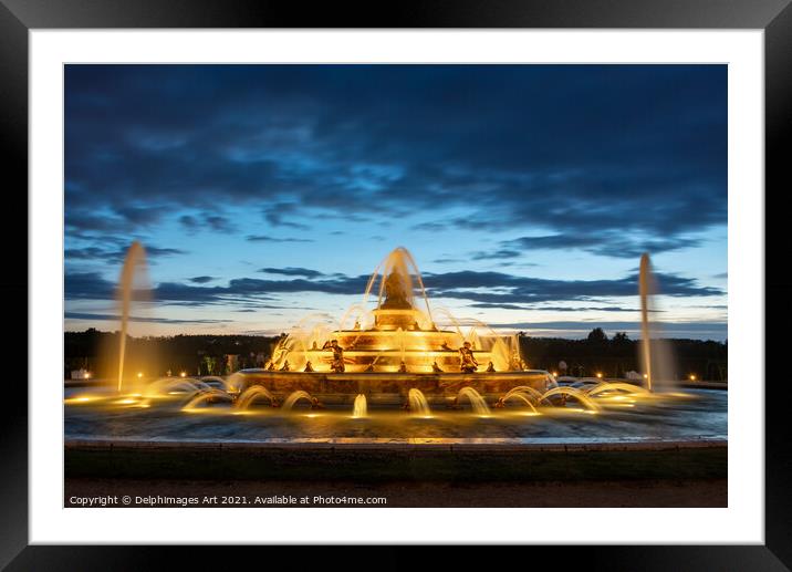 Latona fountain in Versailles gardens Paris France Framed Mounted Print by Delphimages Art
