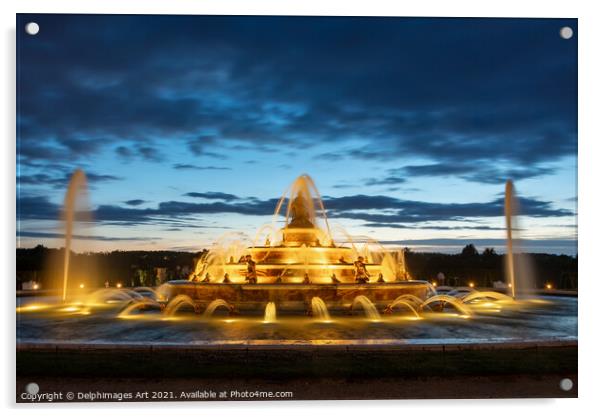 Latona fountain in Versailles gardens Paris France Acrylic by Delphimages Art