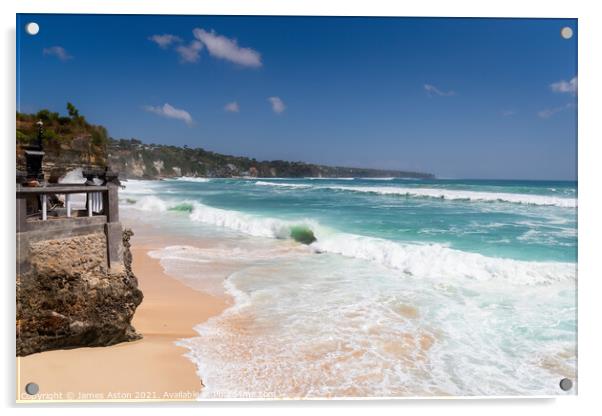 Seascape View of Canggu Bali Acrylic by James Aston