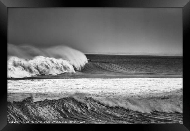Stormy Seas in Bali Framed Print by James Aston