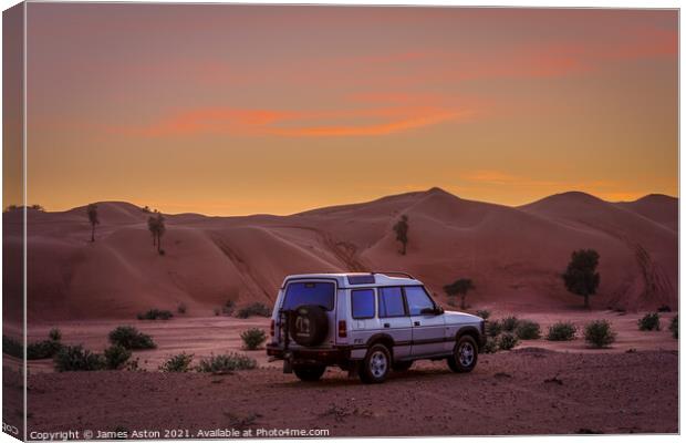 Discovering the Sunset of the Kalba Desert in the UAE Canvas Print by James Aston