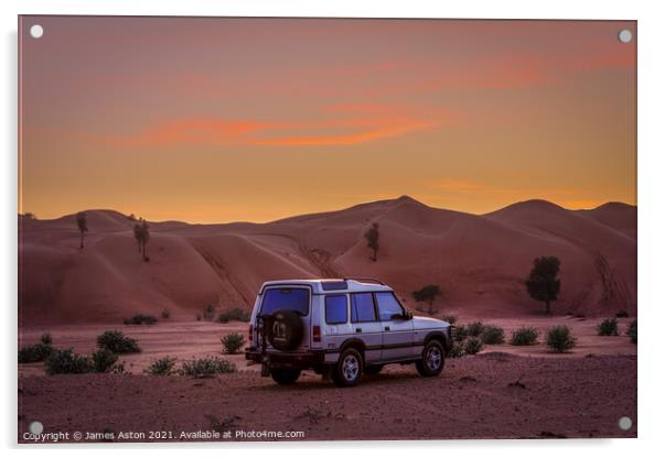 Discovering the Sunset of the Kalba Desert in the UAE Acrylic by James Aston