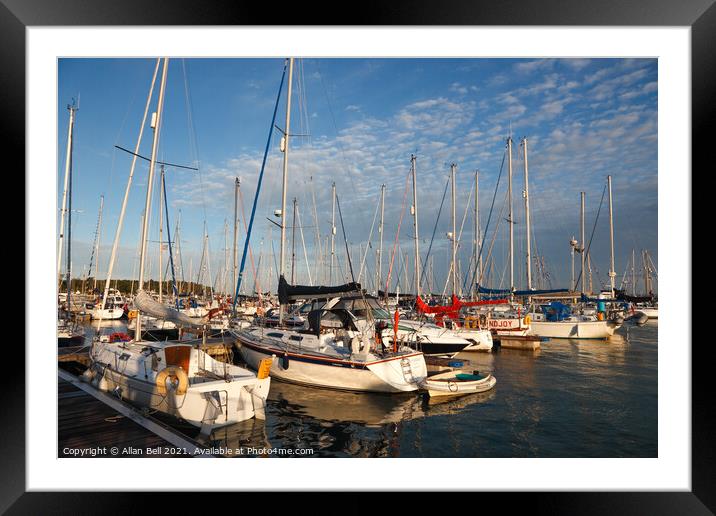Masts Framed Mounted Print by Allan Bell