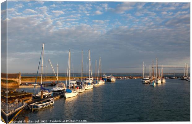 Early Morning Yarmouth Harbour Isle of Wight Canvas Print by Allan Bell