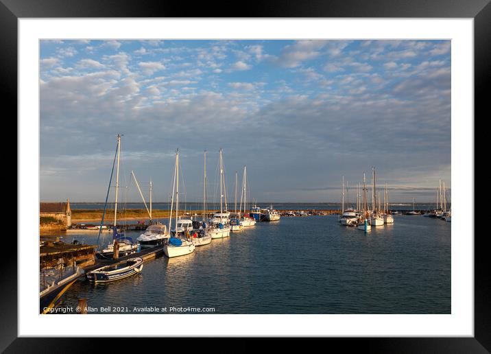 Early Morning Yarmouth Harbour Isle of Wight Framed Mounted Print by Allan Bell