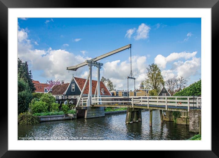 Dutch lifting bridge Framed Mounted Print by Maria Vonotna