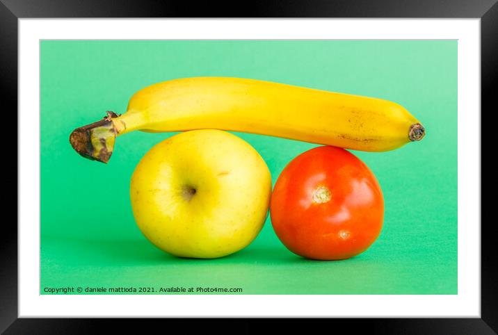 fruits and vegetables Framed Mounted Print by daniele mattioda