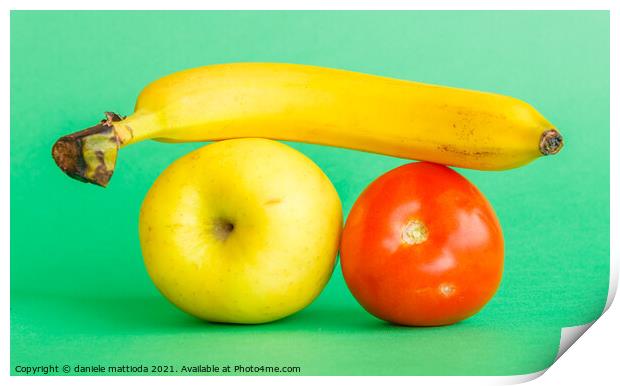 fruits and vegetables Print by daniele mattioda