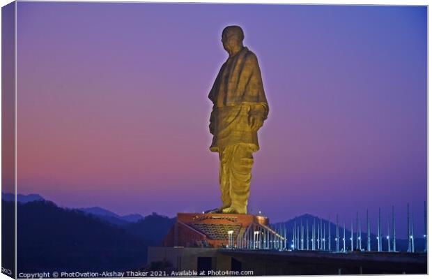 'The Statue of Unity' The world's tallest Statue  Canvas Print by PhotOvation-Akshay Thaker