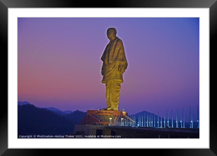 'The Statue of Unity' The world's tallest Statue  Framed Mounted Print by PhotOvation-Akshay Thaker