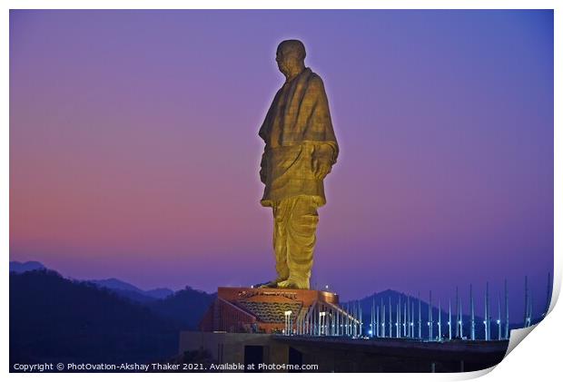 'The Statue of Unity' The world's tallest Statue  Print by PhotOvation-Akshay Thaker