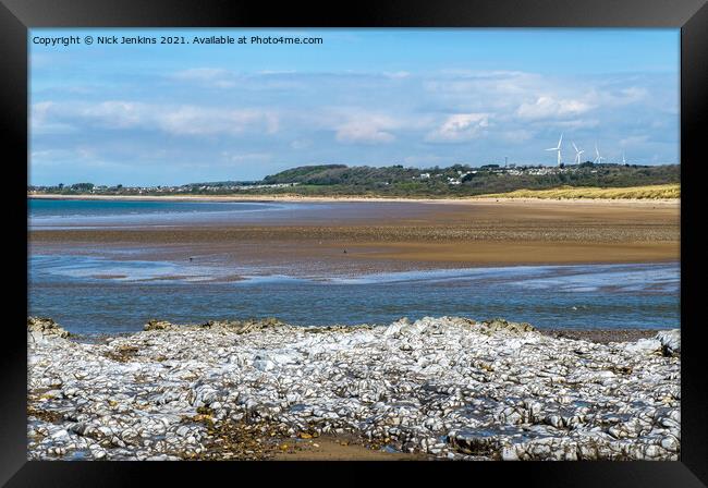 Ogmore River Estuary at Ogmore by Sea south Wales Framed Print by Nick Jenkins