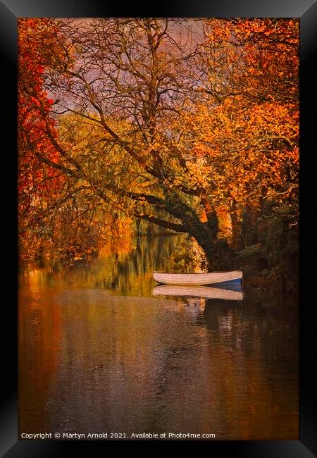 Peaceful Backwater - Stamford Meadows, Lincolnshir Framed Print by Martyn Arnold