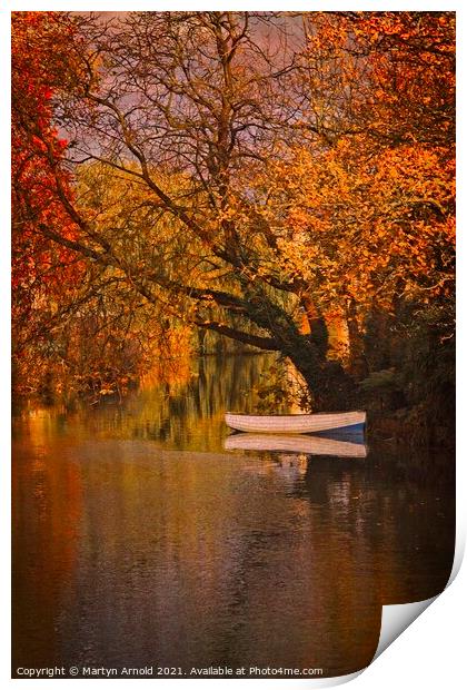 Peaceful Backwater - Stamford Meadows, Lincolnshir Print by Martyn Arnold