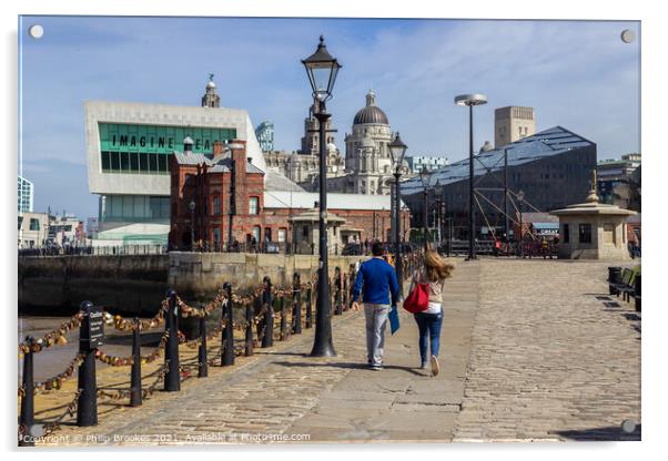 Albert Dock, Liverpool Acrylic by Philip Brookes