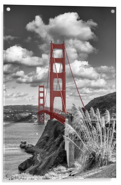 SAN FRANCISCO Golden Gate Bridge | colourkey Acrylic by Melanie Viola