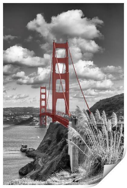 SAN FRANCISCO Golden Gate Bridge | colourkey Print by Melanie Viola