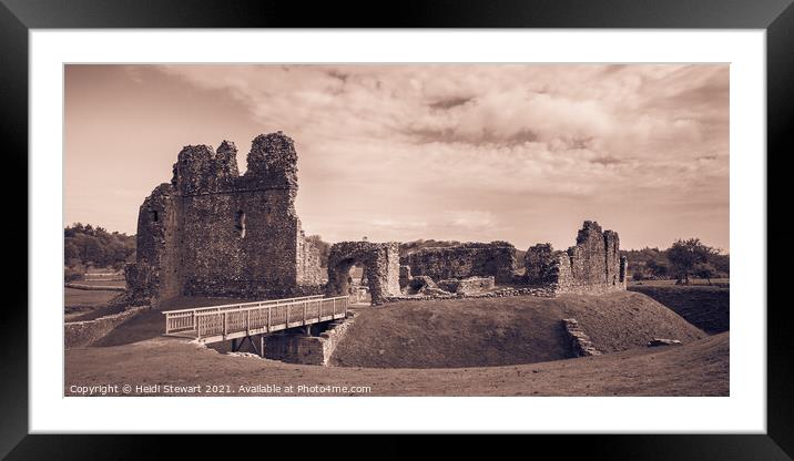 Ogmore Castle Ruins Framed Mounted Print by Heidi Stewart
