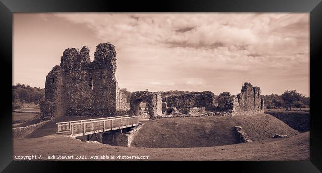 Ogmore Castle Ruins Framed Print by Heidi Stewart