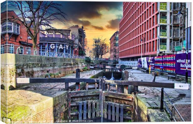 Manchester Canal Street Canvas Print by Joanne Wilde