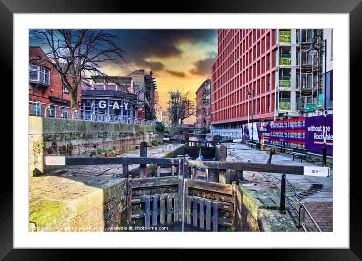 Manchester Canal Street Framed Mounted Print by Joanne Wilde