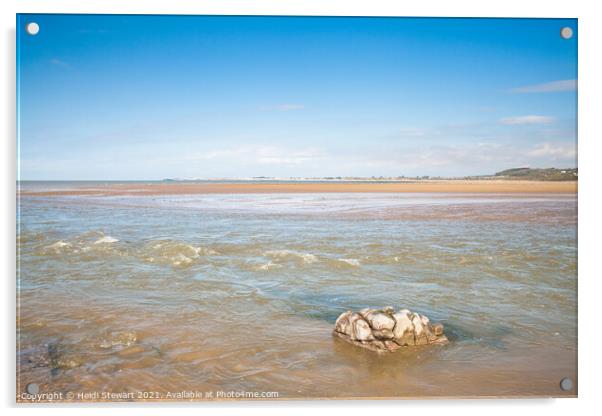 Ogmore River Estuary South Wales Acrylic by Heidi Stewart