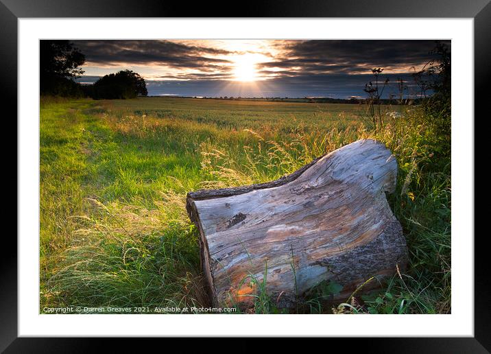 Peterborough Sunset Framed Mounted Print by Darren Greaves