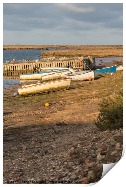 Wells-Next-The-Sea in the sunlight Print by Chris Yaxley