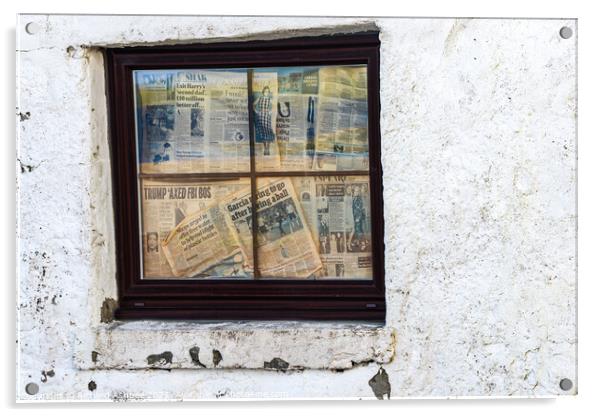 Window News Acrylic by Richard Ashbee