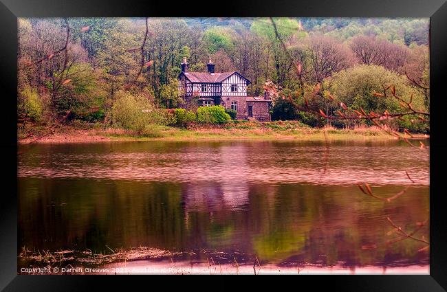 House On the Reservoir Framed Print by Darren Greaves