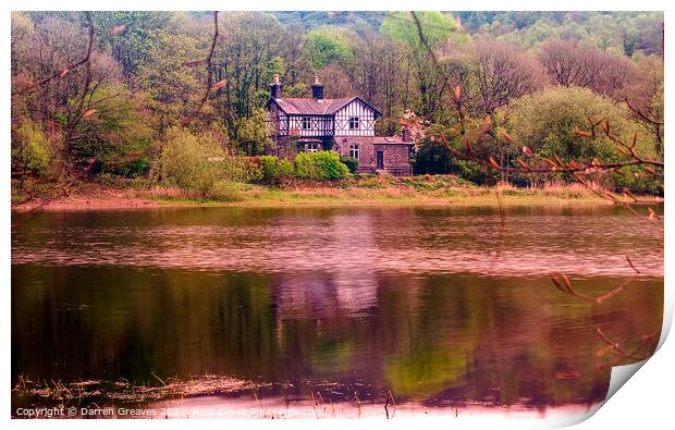 House On the Reservoir Print by Darren Greaves