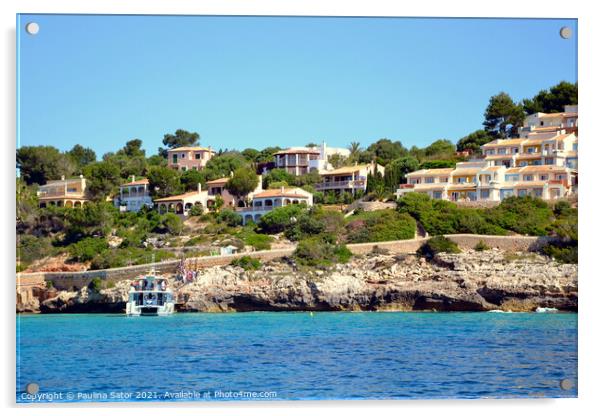 Majorca beautiful coastline  Acrylic by Paulina Sator