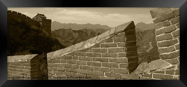 Great Wall of China Framed Print by Paul Brighton