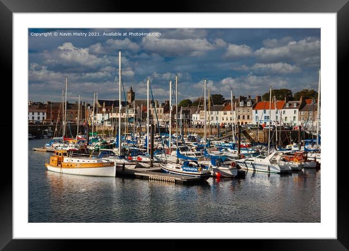 Anstruther Harbour  Framed Mounted Print by Navin Mistry