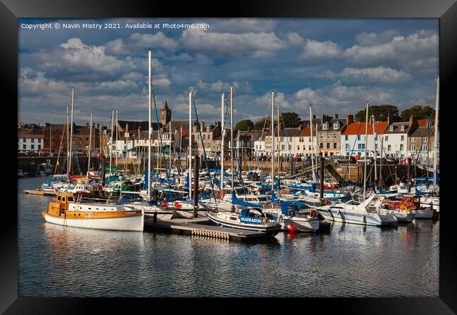 Anstruther Harbour  Framed Print by Navin Mistry