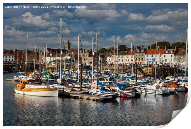 Anstruther Harbour  Print by Navin Mistry