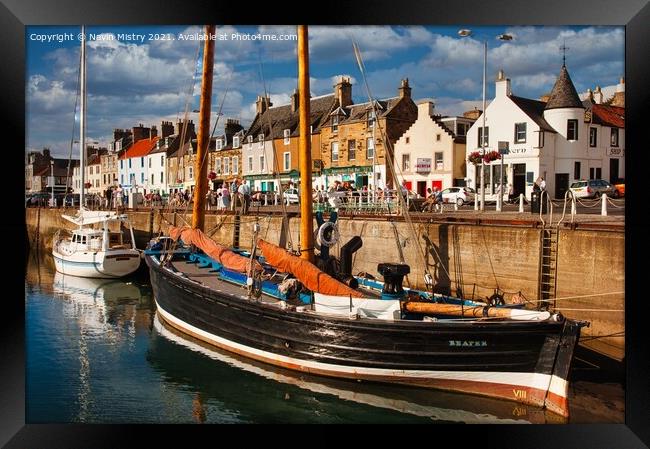 The Reaper in Anstruther Harbour Framed Print by Navin Mistry