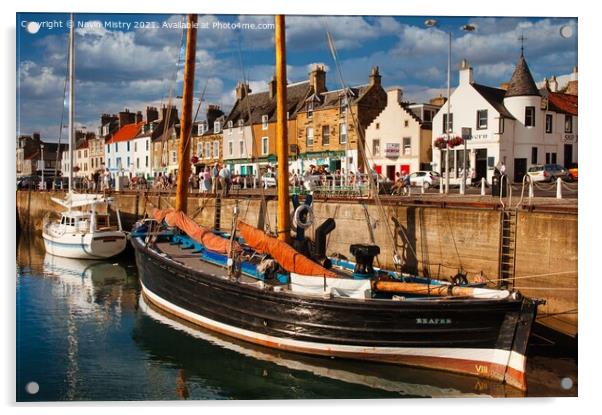 The Reaper in Anstruther Harbour Acrylic by Navin Mistry
