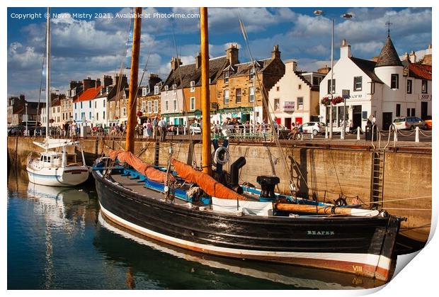 The Reaper in Anstruther Harbour Print by Navin Mistry