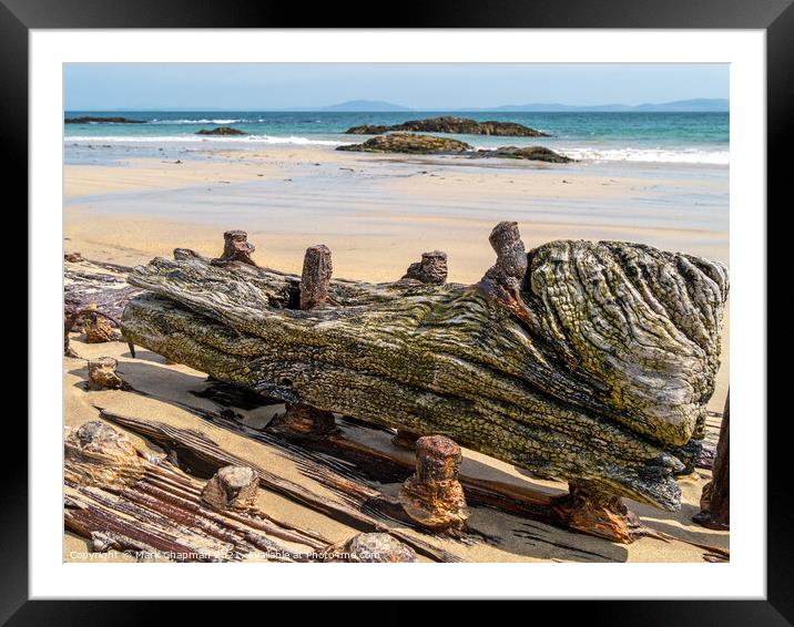 Wooden shipwreck beach timbers Framed Mounted Print by Photimageon UK